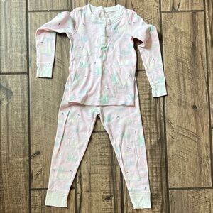 The Beaufort Bonnet Company Pastel Pink Swan Kids Pajama Set